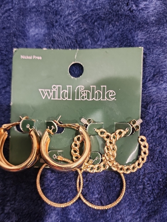 wild fable Jewelry - wild fable Gold Hoop Earring Set - Mixed Styles